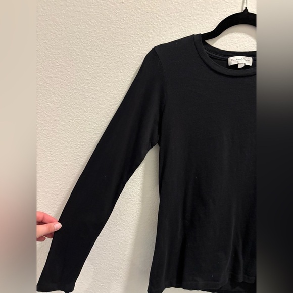 Michael Stars The Tee in Vote Long Sleeve, size S, 100% cotton in black - Picture 2 of 7